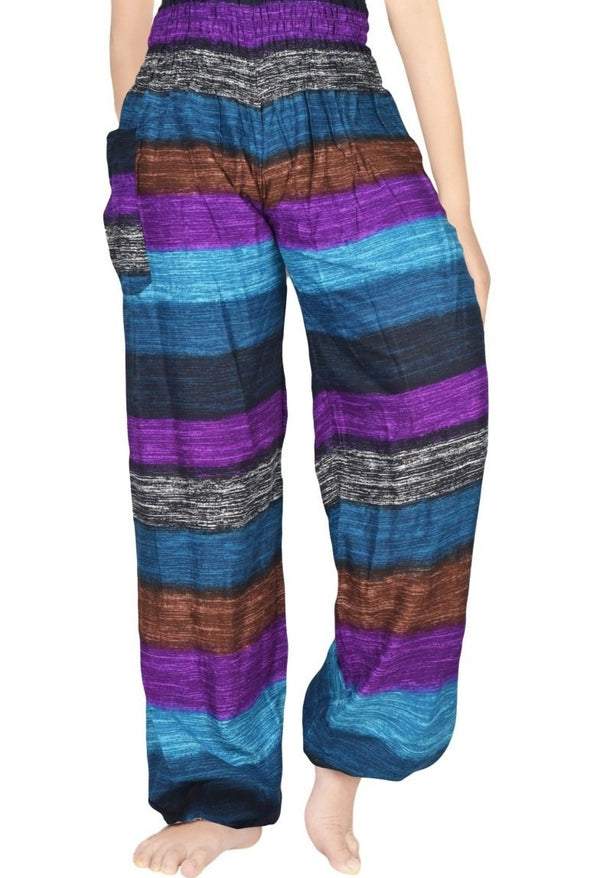 Dark Pastel Stripe Harem Pants