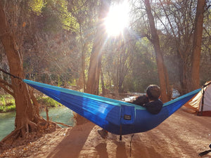 Blue/Light Blue Camping Hammock 