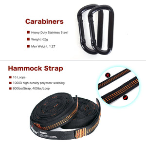 Camping Hammock Rope and Carabiners