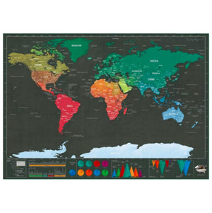 World Scratch Map Poster