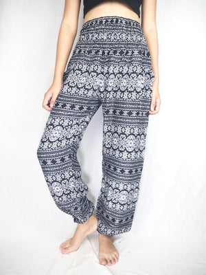 Black Stripe Harem Pants