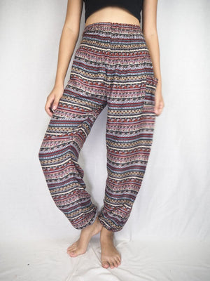 Brown Stripe Harem Pants Women