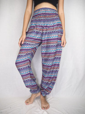 Lavender Stripe Harem Pants Women