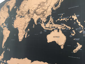 World Scratch Map Poster