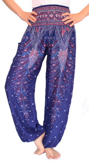 Indigo Peacock Harem Pants