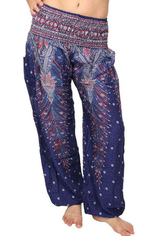 Indigo Peacock Harem Pants