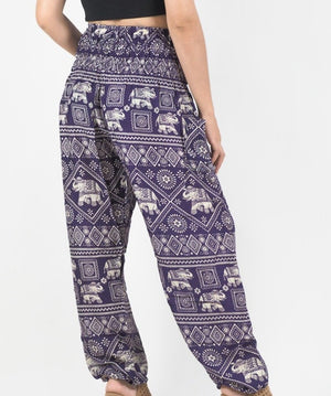 Purple Harem Elephant Pants