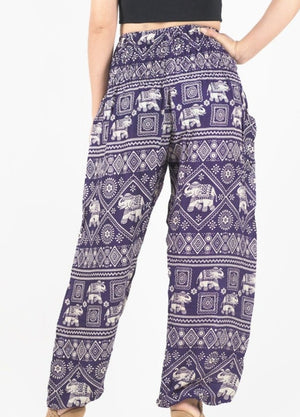 Purple Harem Elephant Pants