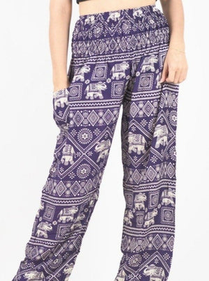 Purple Harem Elephant Pants