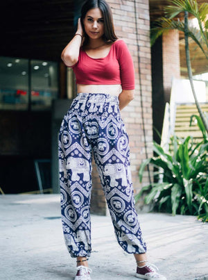 Purple Paisley Harem Elephant Pants