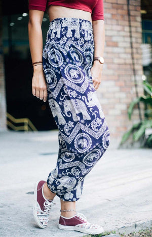 Purple Paisley Harem Elephant Pants