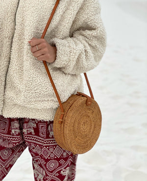 Handwoven Boho Rattan Bag