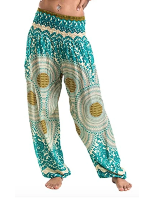 Teal Mandala Harem Pants