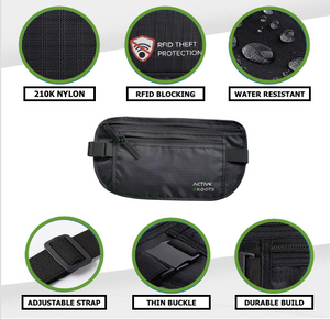 Active Roots RFID Blocking Money Belt