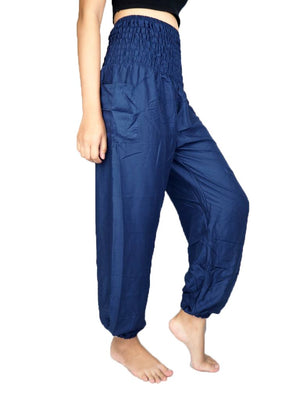 Solid Navy Harem Pants