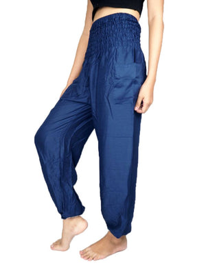 Solid Navy Harem Pants