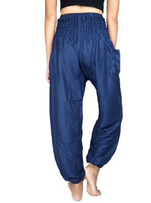 Solid Navy Harem Pants