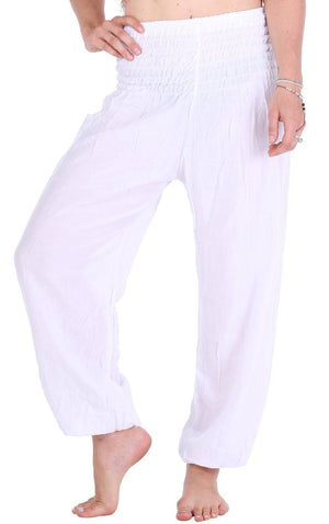 White Harem Pants