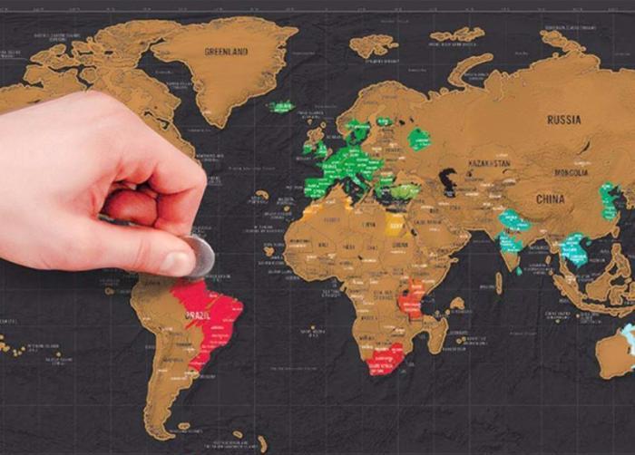 World Scratch Map Poster - ActiveRoots