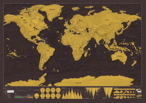 World Scratch Map Poster