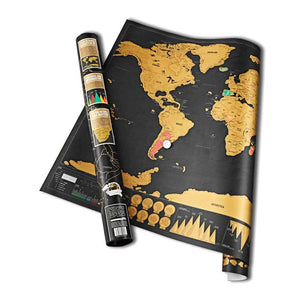 World Scratch Map Poster